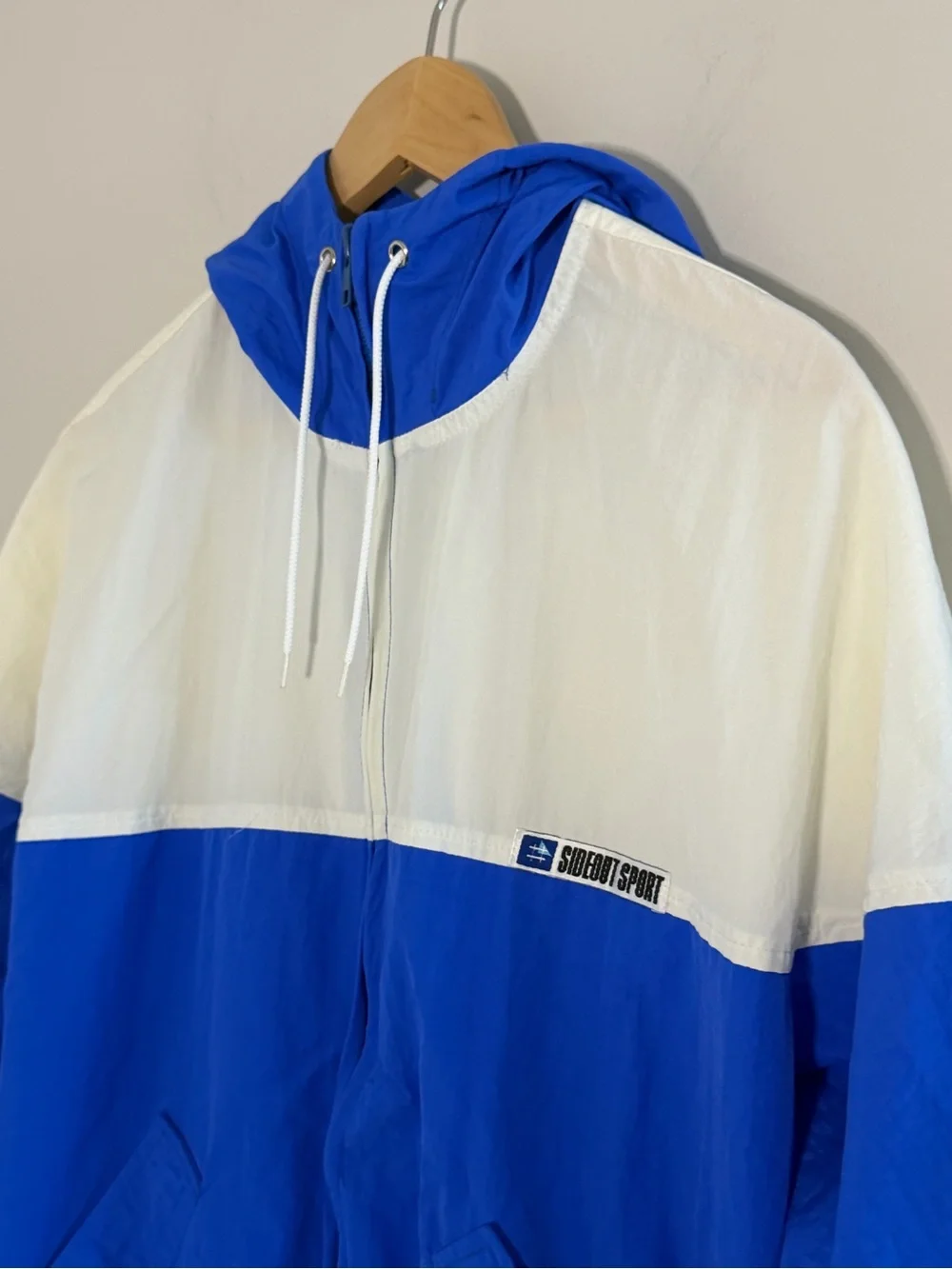 Vintage Sideout Sport Nylon Windbreaker Track Suit Set Jacket M Pant S Retro